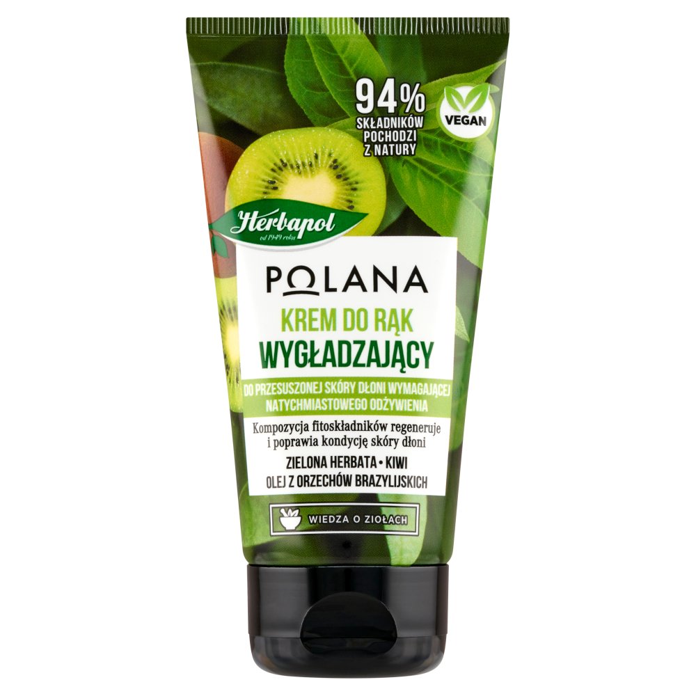 Herbapol Polana Smoothing Hand Cream with Green Tea Kiwi & Brazil Nut Oil 50ml