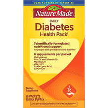 Load image into Gallery viewer, Nature Made Daily Diabetes Health Pack 6 supplements per pocket 60 pockets
