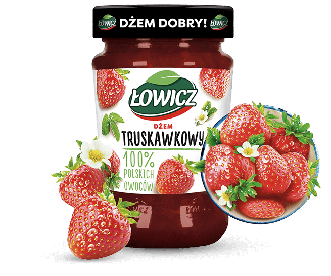 Lowicz Jam Strawberry (Truskawkowy) 450g