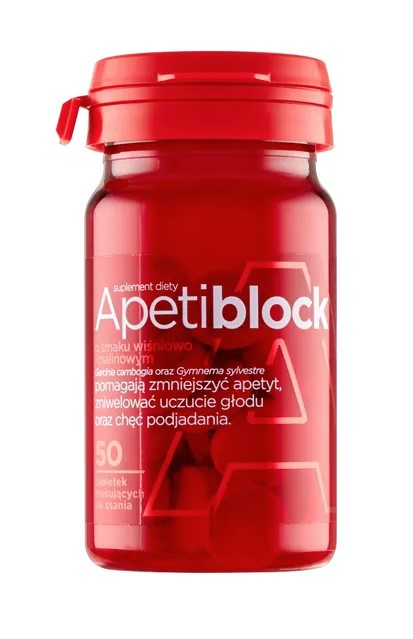 Apetiblock - lozenges, effervescent, cherry-raspberry flavor, 50 pcs.