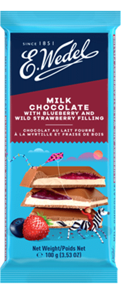 Wedel Milk Chocolate with Blueberry and Strawberry 100 g