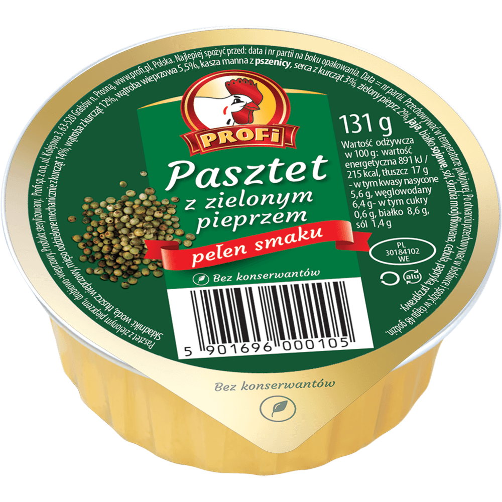 Profi Pate W/ Green Pepper (Pasztet Z Zielonym Pieprzem) 130g – Pewex ...