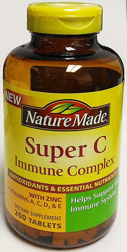 Nature Made - Super C with Vitamin D3 & Zinc 200 Tablets