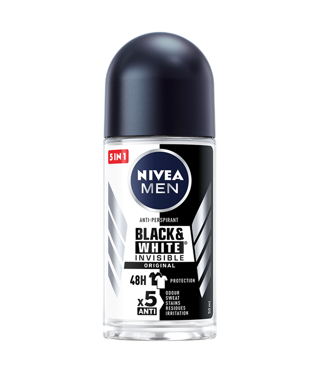 Nivea Men Black & White Invisible Original Anti-Perspirant Roll-On 50ml