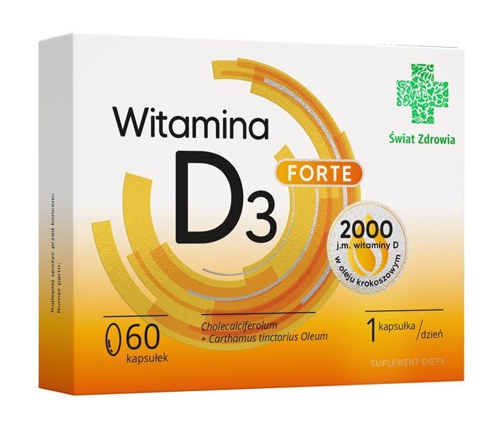 SWIAT ZDROWIA Vitamin D3 Forte 60 caps Witamina D3 Forte