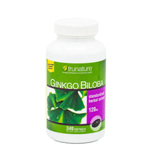 Load image into Gallery viewer, TruNature Ginkgo Biloba Standardized Herbal Extract 120mg 340 softgels
