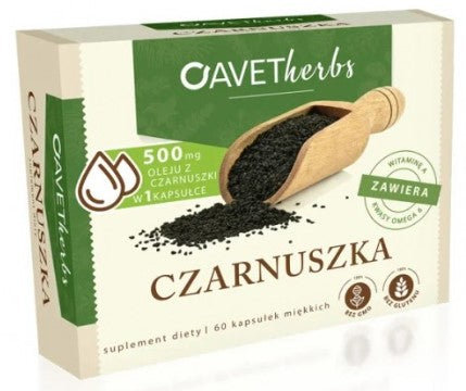 Avet Herbs Czarnuszka Nigella 500mg 60 caps