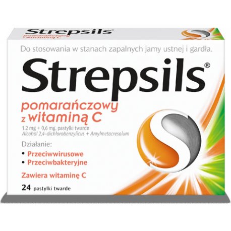 Strepsils Orange and Vitamin C 24 lozenges