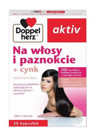 Doppelherz aktiv For hair and nails + zinc dietary supplement