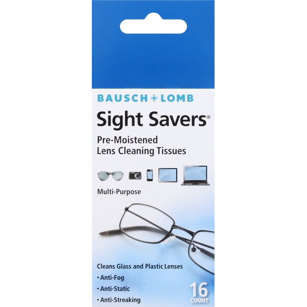 Bausch + Lomb Sight Savers Pre-Moistened Len Cleaning Tissues (16 counts)