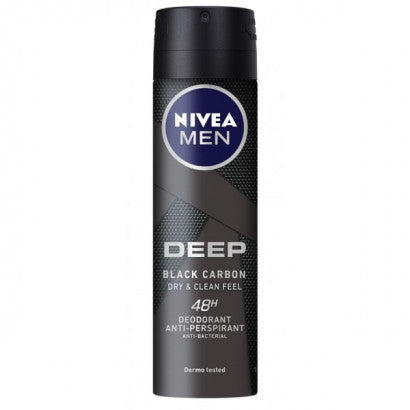 Nivea Men 48h Deep Black Carbon Anti-Perspirant Spray 150ml