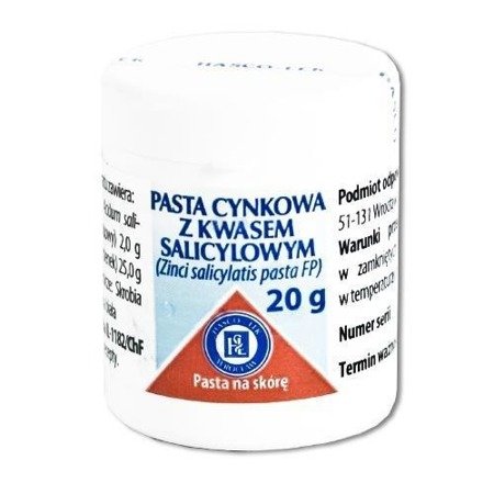 Zinc Paste 20g Pasta Cynkowa Zinc Paste With Salicylic Acid Acne Blemish Eczema Removal